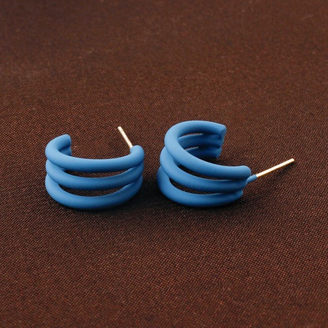 Personalisierte Einfache Drei-Schicht Mini solide farbe Ohrringe's discount tags