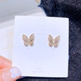Korean simple zircon microinlaid butterfly earringspicture16