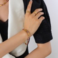 bertriebene Farbe Zirkon Halskette Armband Titan Stahl 18k Schmuck Grohandelpicture29