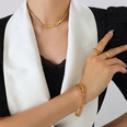 bertriebene Farbe Zirkon Halskette Armband Titan Stahl 18k Schmuck Grohandelpicture41