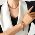 bertriebene Farbe Zirkon Halskette Armband Titan Stahl 18k Schmuck Grohandelpicture42