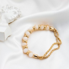 Personalisierte Mesh Kette Gradienten Glas Perlen Armband