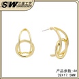 fashion simple Cshaped irregular hollow geometric stud earrings wholesalepicture17