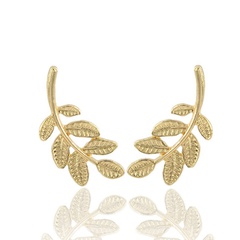 Simple Fashion Gold Leaf Shaped Alloy Stud Earrings