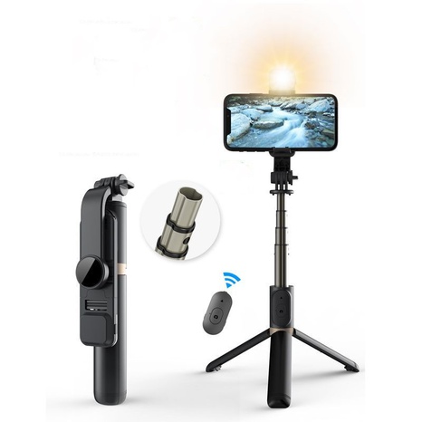 simple style Supplement Light Mobile Phone Wireless Bluetooth Selfie Stick's discount tags