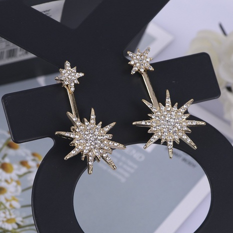 Nueva aguja de plata de ley decoración de diamantes de imitación pendientes de perlas's discount tags