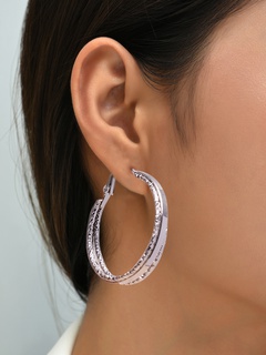 Simple Style Geometric Alloy Hoop Earrings 1 Pair