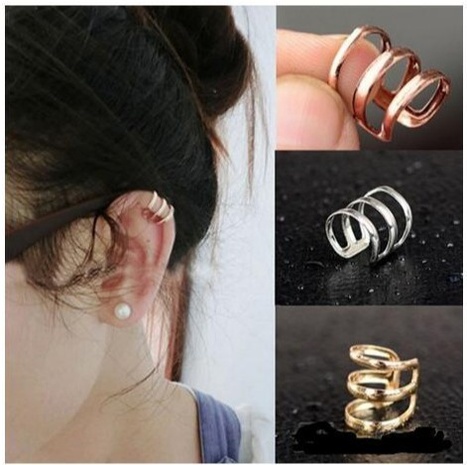 Fashion Simple Geometric Shape Adjustable Knuckle Hollow out Metal Ear Clip's discount tags