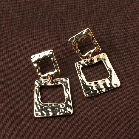 Fashion solid color Square Transparent Crystal Minimalist Earrings's discount tags