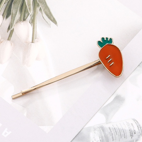 Fashion Cute Geometric Carrot Shaped Gold Alloy Barrettes's discount tags