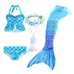 Mermaid Swimsuit Split New Girls Fish Tail Swimsuit Childrens Bikini ThreePiece Swimming Suitpicture8