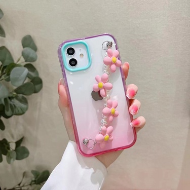 fashion Gradient Flower Bracelet plastic transparent iPhone 11 phone Case—3