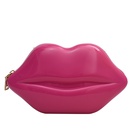 Bolso de mensajero de cadena brillante de charol de Color caramelo labios grandes creativos de modapicture8