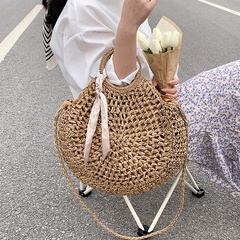 2022 Fashion Large Capacity One-Shoulder Portable Crossbody Hollow Woven Bag