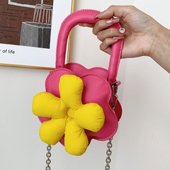 2022 New Summer flower shape contrast color messenger Mini Bag
