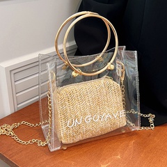 2022 New Fashion Transparent Crossbody Small straw bag Tote Bag