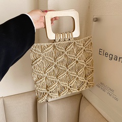 New Fashion khaki Large Capacity Woven Tote Bag