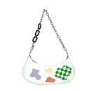 new Fashion small capacity white PU leather chain Underarm Bagpicture17