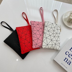 fashion irregular rhombus pattern zipper style small square wallet