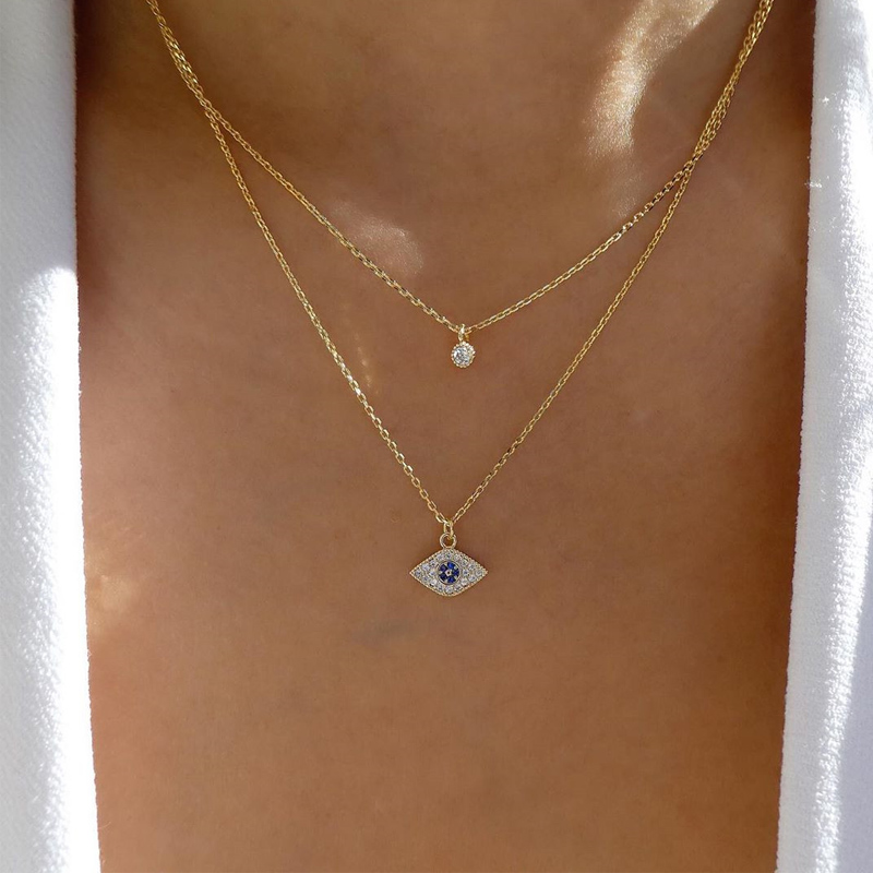 2022 neue Modische Elegante Volle Diamant MultiSchicht Halskette fr Frauenpicture1