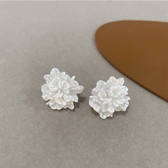 2022 neue Mode Elegante Weiße Blume frauen Sommer Stud Ohrringe