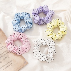 simple style new Knitted color flower pattern hair scrunchies