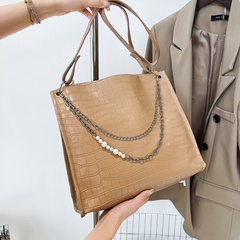 Fashion Large Capacity Totes Chain Handbag Crocodile Pattern Shoulder Messenger Bag