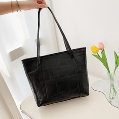 Retro Large Capacity Shoulder Simple Tote Bag Shopping Handbag