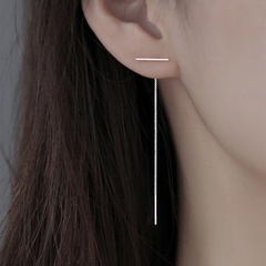 INS Style Vintage Style Romantic Copper Square Tassel Earrings Office Daily Sports No Inlaid Drop Earrings