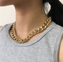 Mode Einfachen Metall Hüfte Hop Geometrische Kette Aluminium Halskette