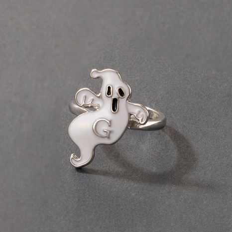Cute Funny Alloy Halloween Pattern Ghost Ring Festival Copper Rings's discount tags
