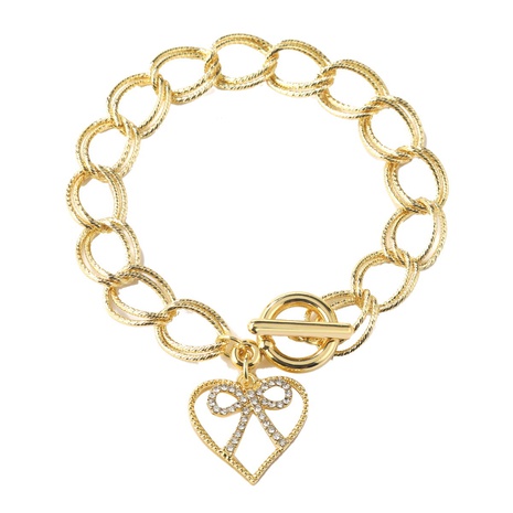 Fashion New Simple Heart Bow Geometric Alloy Bracelet's discount tags
