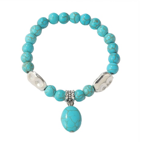 2022 New Fashion Ethnic Style Blue Turquoise Artistic Bohemian Bracelet's discount tags