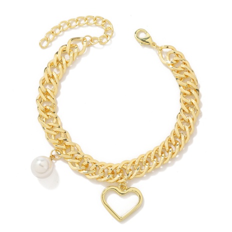 New Fashion Simple Geometric Heart Shape Alloy Bracelet's discount tags