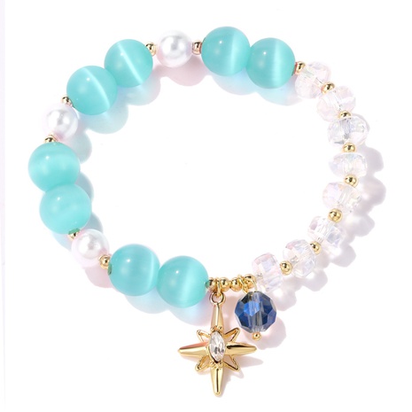 Fashion New Blue Color Opal Crystal Star Beads Bracelet's discount tags
