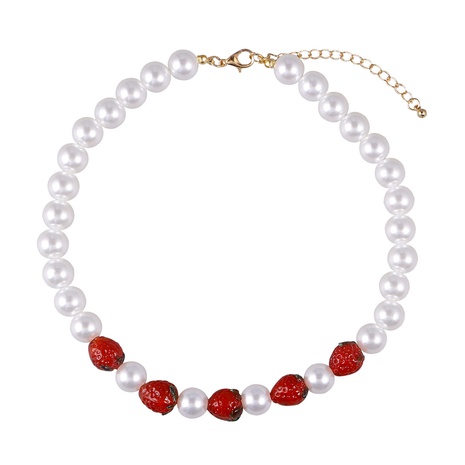 Neue Nette ente erdbeere ladybug einstellbare größe Perle doppel Halskette's discount tags