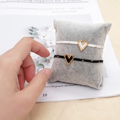 Fashion Simple Bohemian Retro Style Miyuki  Beaded Heart-shaped Bracelet