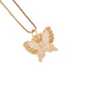 Dripping Oil Full Zirconium Butterfly Pendant Necklacepicture11
