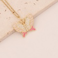 Dripping Oil Full Zirconium Butterfly Pendant Necklacepicture13