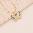 Dripping Oil Full Zirconium Butterfly Pendant Necklacepicture14