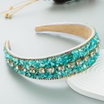 new style color Turquoise DiamondEmbedded Wide Edge Fabric Headband Headdresspicture15