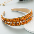 new style color Turquoise DiamondEmbedded Wide Edge Fabric Headband Headdresspicture16