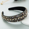 new style color Turquoise DiamondEmbedded Wide Edge Fabric Headband Headdresspicture13