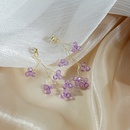 Silber Nadel Kontrast Farbe Zirkon Blume quaste Handgemachte Perlen DreiDimensionale Ohrringepicture13