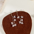 Silber Nadel Kontrast Farbe Zirkon Blume quaste Handgemachte Perlen DreiDimensionale Ohrringepicture19