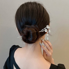 Fashion Metal Flower Tassel Cheongsam Hanfu Hairpin Accessories