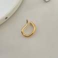 Korean style retro twisted metal rhinestone cross ear clip simple temperament ear clippicture15