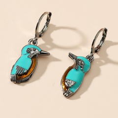 Fashion Popular solid color Dripping Oil Animal Bird Earrings