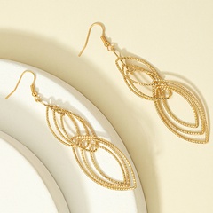 Circle Pendant Long Personalized Cold Style Exaggerated Beautiful Fashion Alloy Earrings