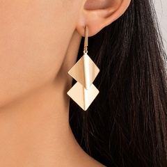 Fashion Simple Ol Rhombus Irregular Geometric Shape Alloy Earrings